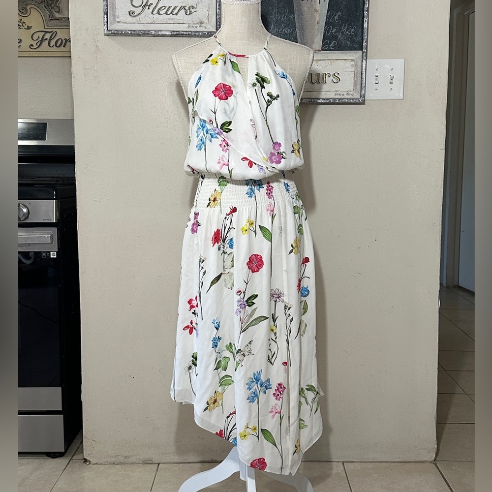 Parker Floral Maxi Dress - White with Multicolor Flowers